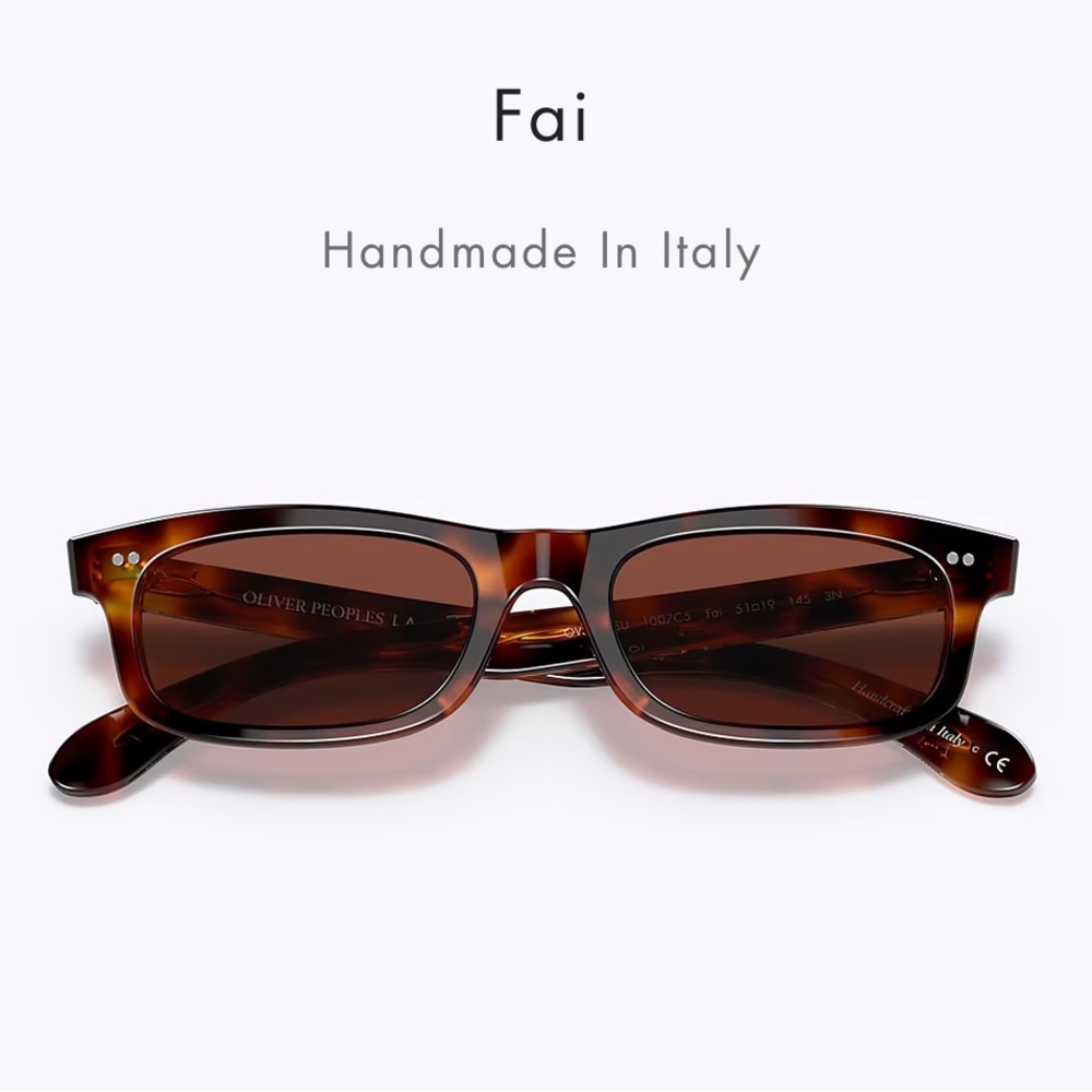 Oliver Peoples Fai Sunglasses, Dark Mahogany and Burgundy, Fai Khadra